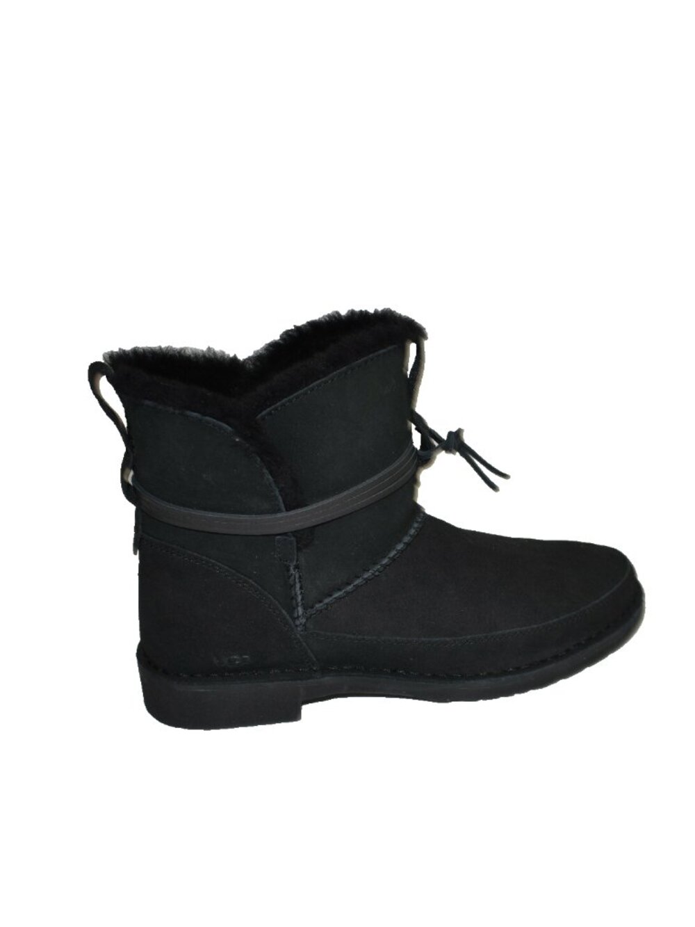 New! Ugg Esther Genuine Shearling Bootie Black Suede Size 10 1103809 DD28